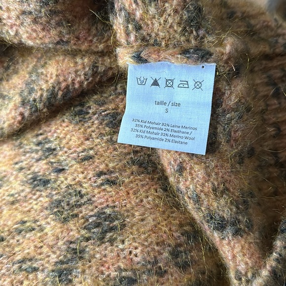 LEON & HARPER Leopard Mohair and Merino Matte Sweater - Picture 7 of 11